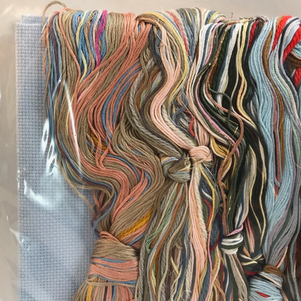 Precious Moments Vintage Noah's Ark Counted Cross Stitch Brown/Blue 24''x22" - Picture 4 of 4